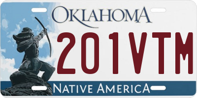 OK license plate 201VTM