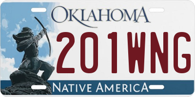 OK license plate 201WNG