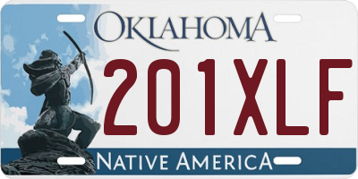 OK license plate 201XLF