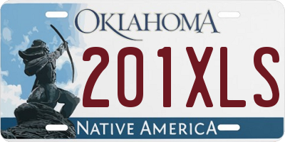 OK license plate 201XLS