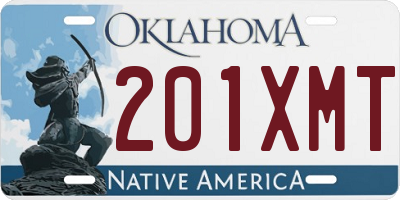 OK license plate 201XMT