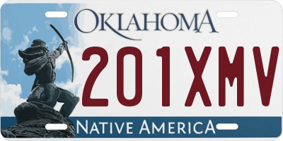 OK license plate 201XMV