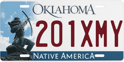 OK license plate 201XMY