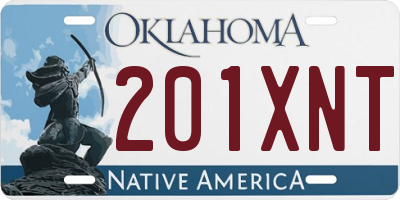 OK license plate 201XNT