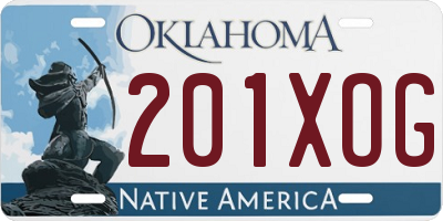 OK license plate 201XOG
