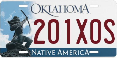 OK license plate 201XOS