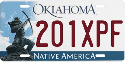 OK license plate 201XPF