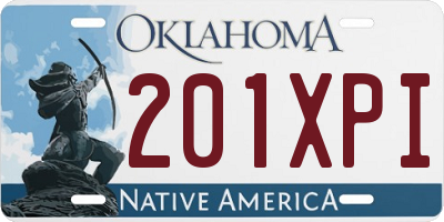OK license plate 201XPI