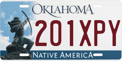 OK license plate 201XPY