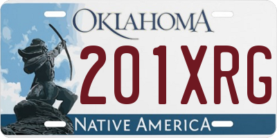 OK license plate 201XRG