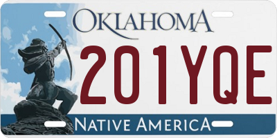 OK license plate 201YQE