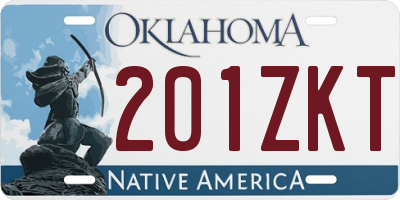 OK license plate 201ZKT