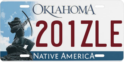 OK license plate 201ZLE