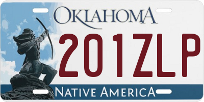 OK license plate 201ZLP
