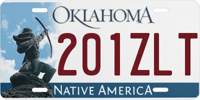 OK license plate 201ZLT