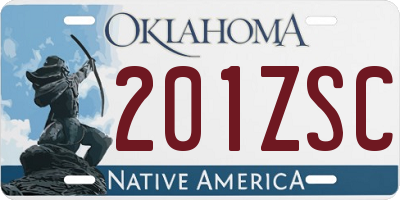 OK license plate 201ZSC