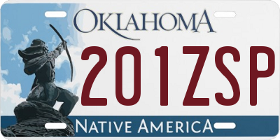 OK license plate 201ZSP