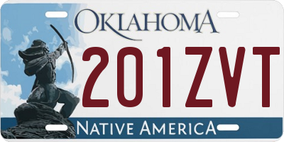 OK license plate 201ZVT