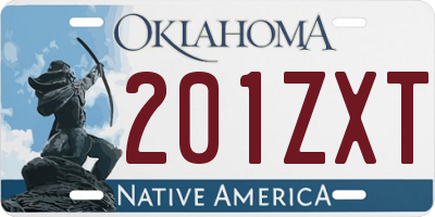 OK license plate 201ZXT