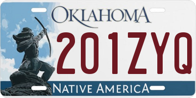 OK license plate 201ZYQ