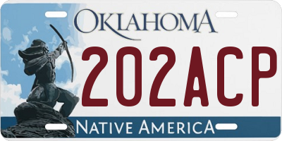 OK license plate 202ACP