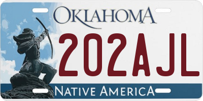 OK license plate 202AJL