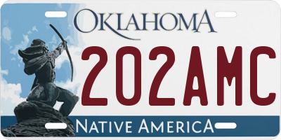 OK license plate 202AMC