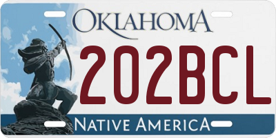 OK license plate 202BCL