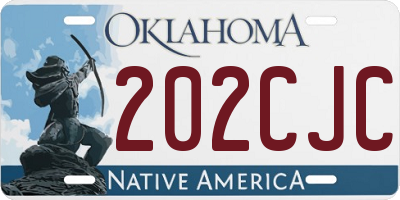 OK license plate 202CJC