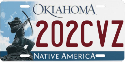 OK license plate 202CVZ