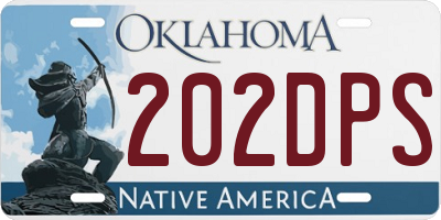 OK license plate 202DPS