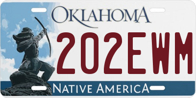 OK license plate 202EWM