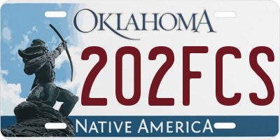 OK license plate 202FCS