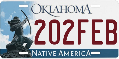 OK license plate 202FEB