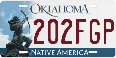 OK license plate 202FGP