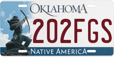 OK license plate 202FGS