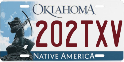 OK license plate 202TXV