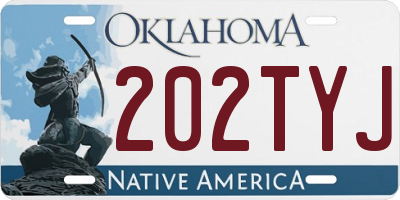 OK license plate 202TYJ