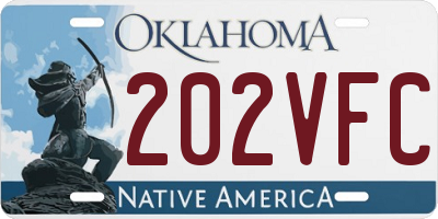 OK license plate 202VFC