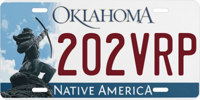 OK license plate 202VRP