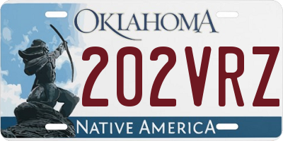 OK license plate 202VRZ