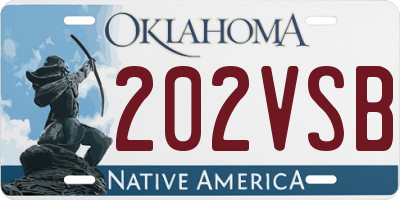OK license plate 202VSB