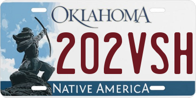 OK license plate 202VSH