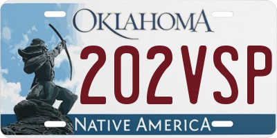 OK license plate 202VSP