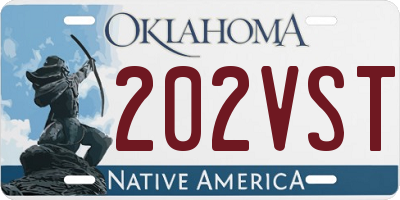 OK license plate 202VST
