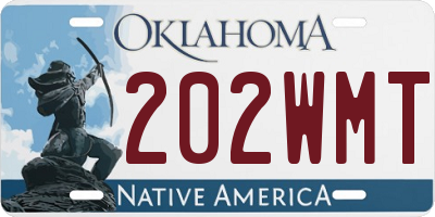 OK license plate 202WMT