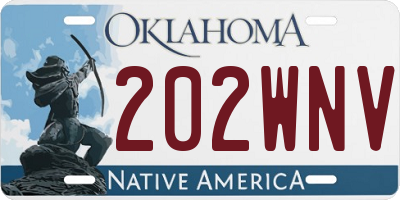 OK license plate 202WNV