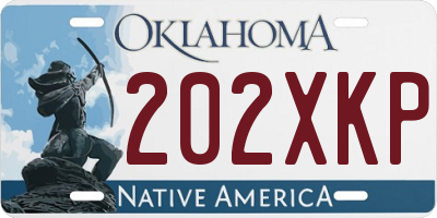 OK license plate 202XKP