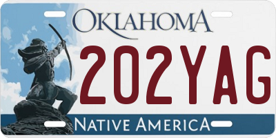 OK license plate 202YAG