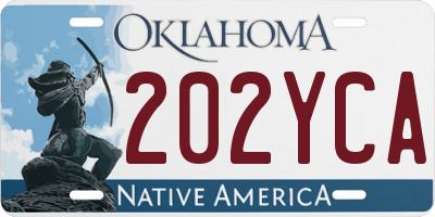 OK license plate 202YCA